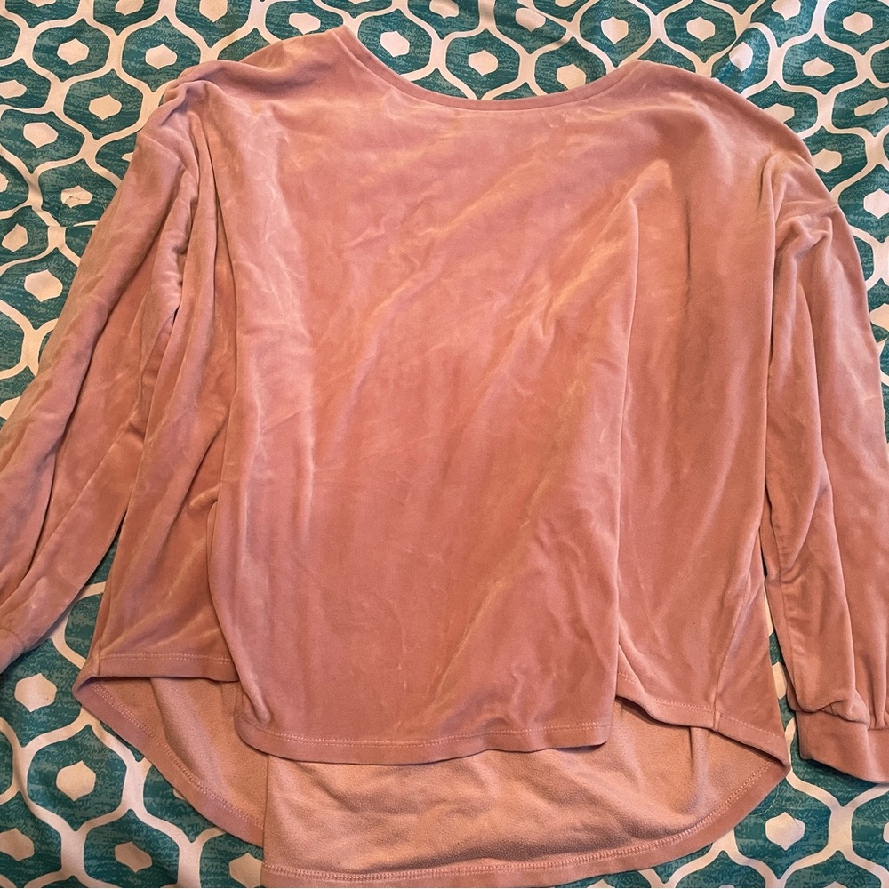 Old Navy Blush Velvet Women's Blouse
